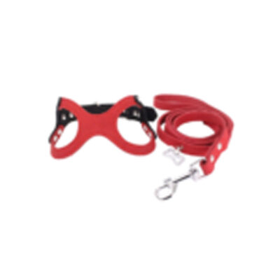 Soft Dog Leather Harness with Leash