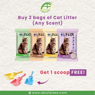 Buy 2 bags of Hifur Cat Litter 25L (Any Scent) and get 1 scoop FREE!