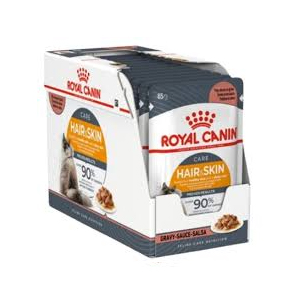 Royal Canin Feline Health Nutrition Hair and Skin – 12 x 85g Pouches