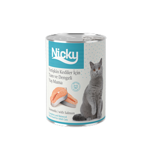 Nicky Adult Cat Wet Food - With Salmon 400G