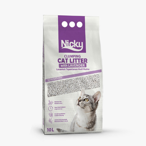 Nicky Lavender Scented Cat Litter – 10L
